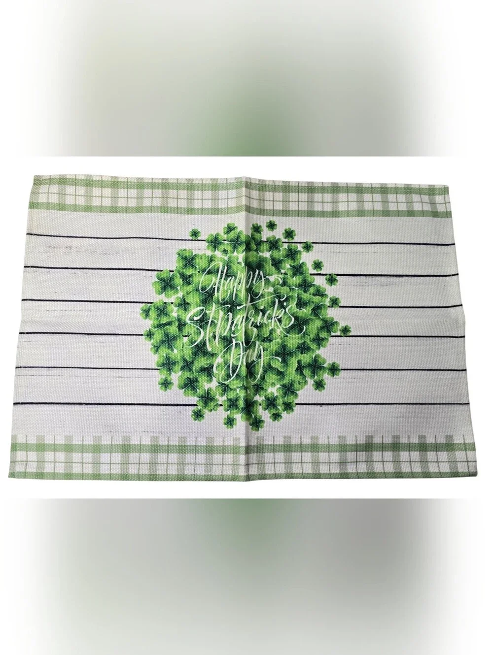 4pcs St. Patrick's Day Clover Tea Towel in Green